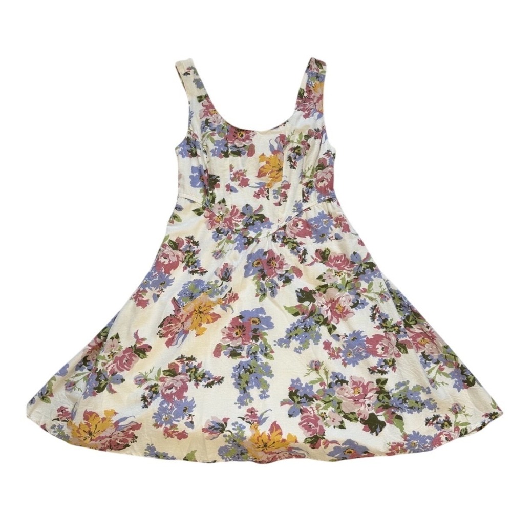 Sincerely Jules Floral Mini Dress Womens Small Fit Flare Cottagecore Sundress